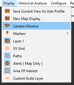 Selecting Live Camera Feed from Toolbar