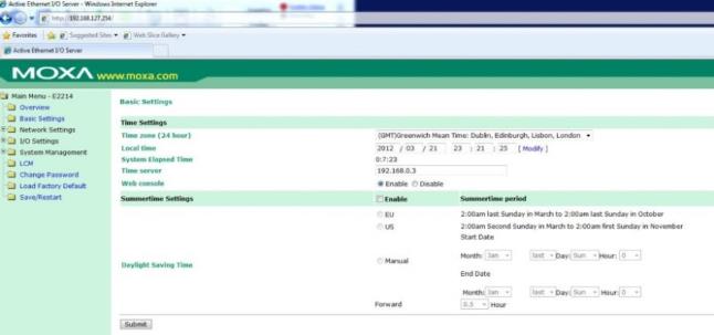 Setting up dry contact relay switch timeserver