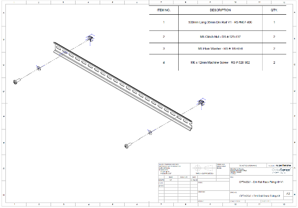 DIN Rail Rack Fixing Kit
