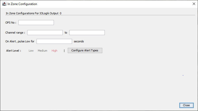 In Zone Configuration Window