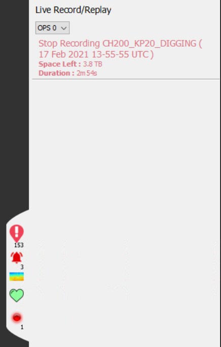 Sidebar showing recording in progress