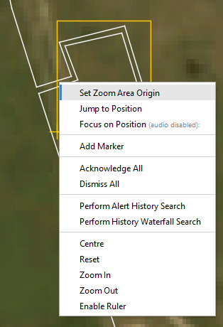 Set zoom area origin