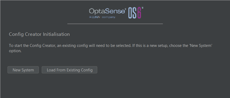 Config Creator Launch Screen