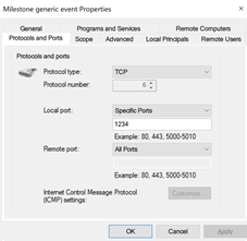 Firewall Rule Settings 2 of 2