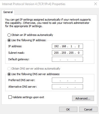 Changing IP Address
