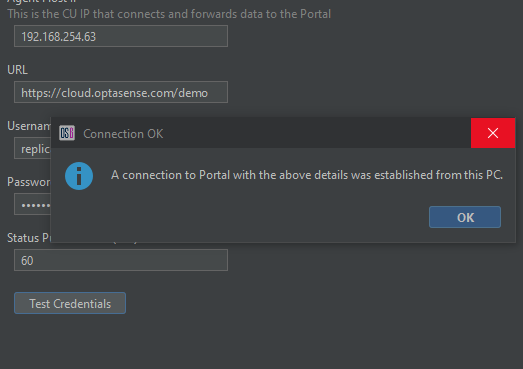 Successful connection to Connect