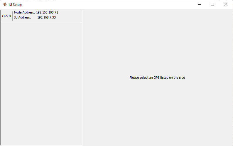 OS6 IU Setup main window