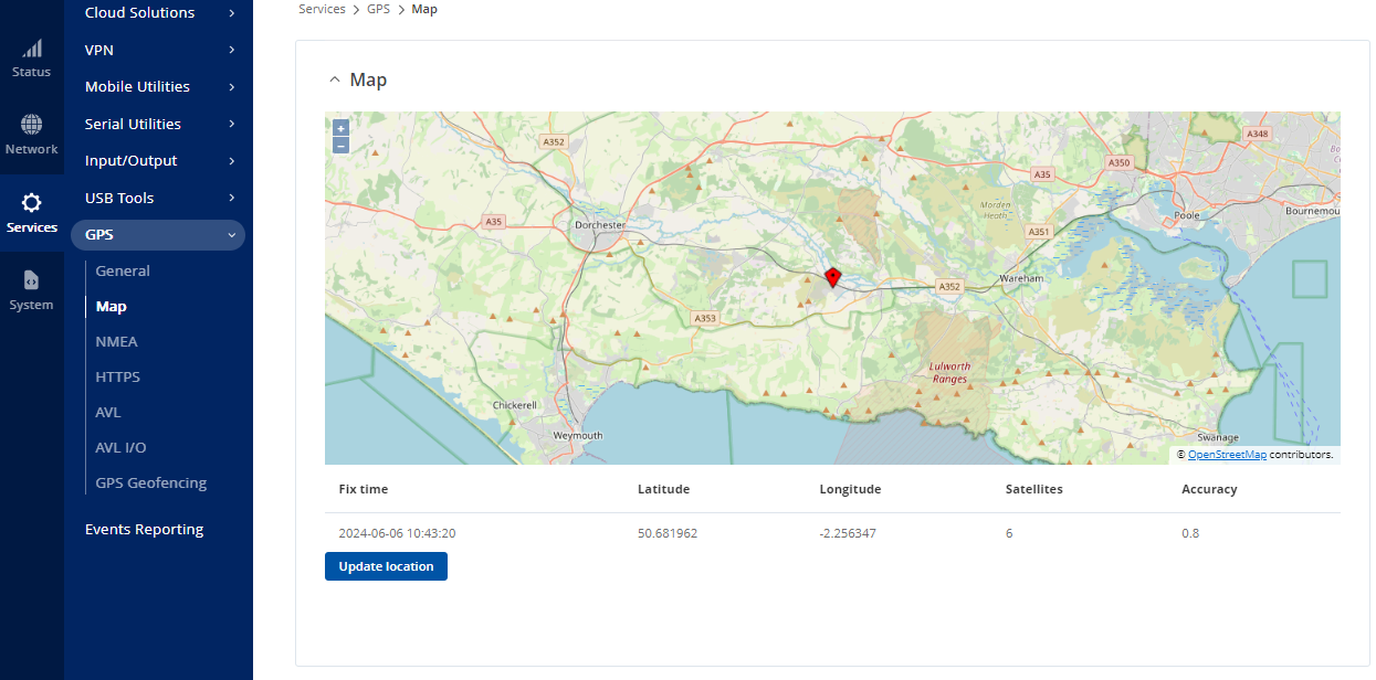GPS Overview Page