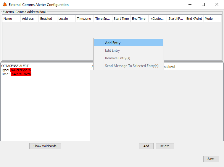 Adding Address Book Entry