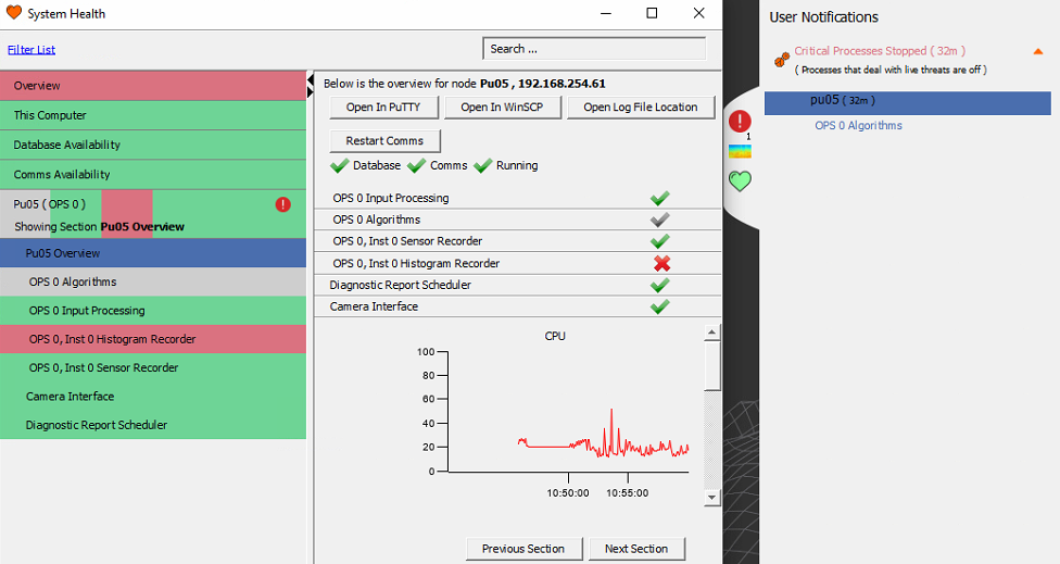 Process / Interface State / User Notifications