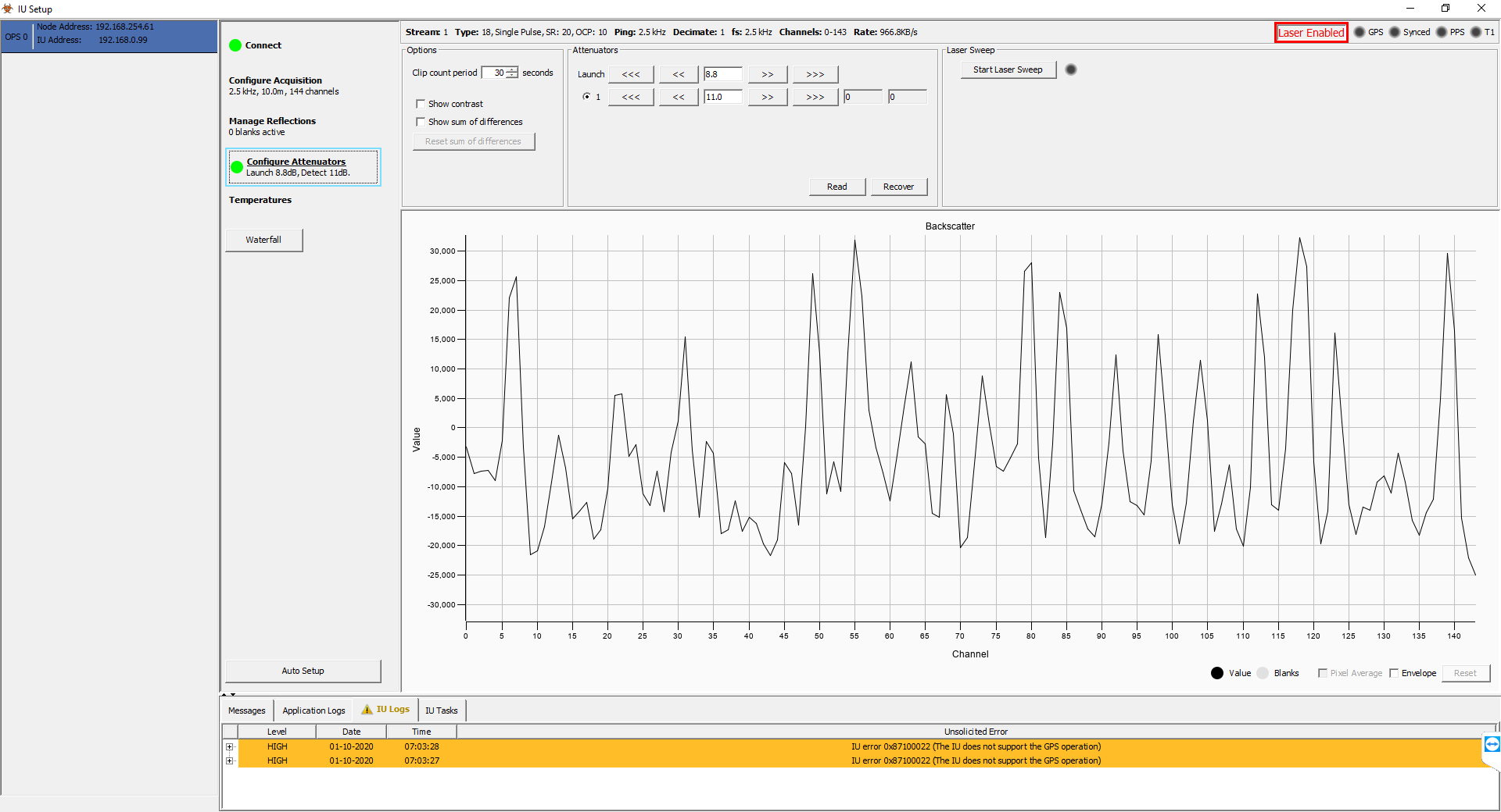 Configure Attenuators Display