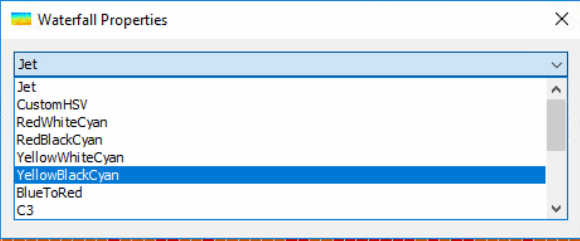Waterfall Colour Selection