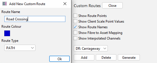 Path creation from custom routes