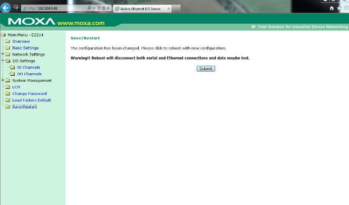 Save / Restart window