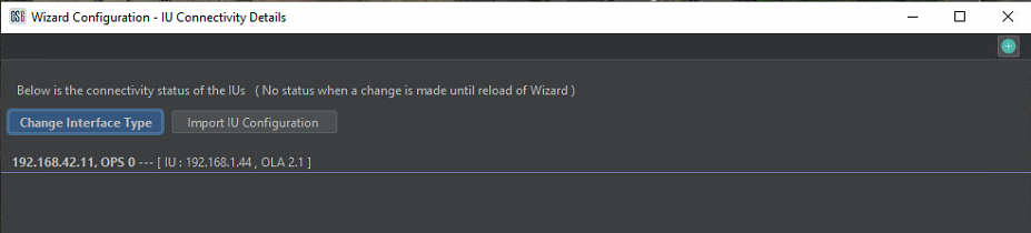 Configure IU Connection / Interface Type