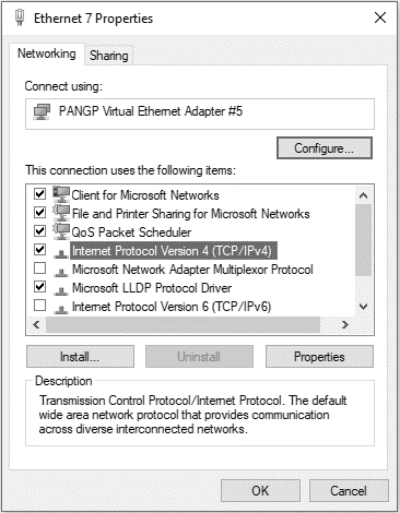 Network interface properties