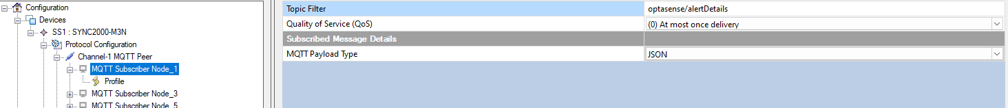 Configure MQTT Subscriber Topic