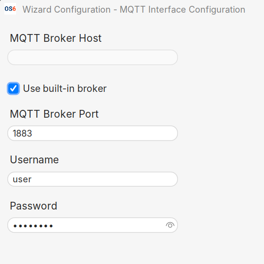 MQTT Interface Configuration